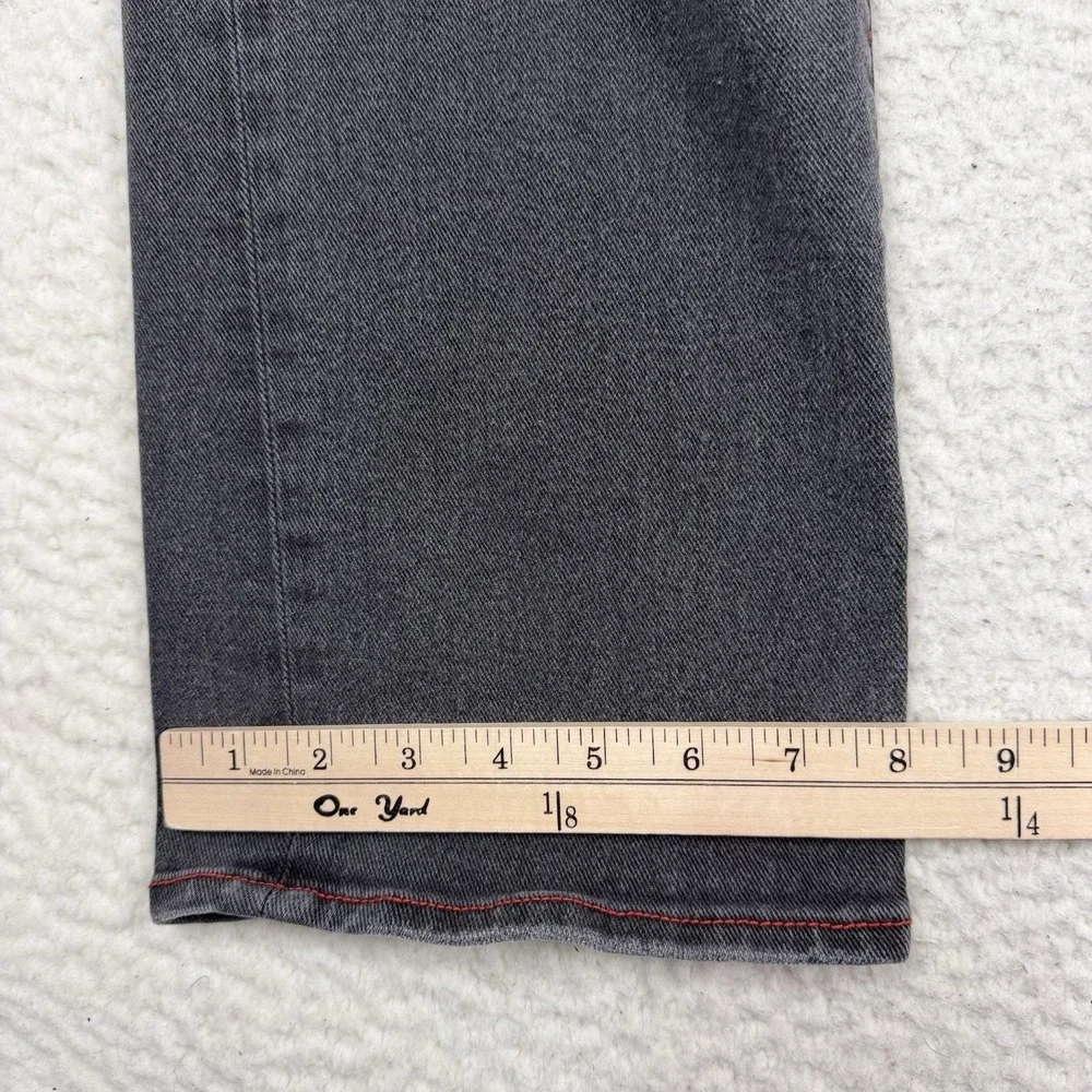 True Religion Jeans Men's 38 Black Ricky Relaxed Straight Distressed 38x33